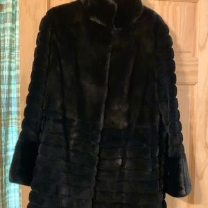 COPY - Navy Blue sheared mink coat
